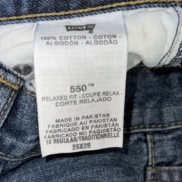 Levis 550 Relaxed Fit Jeans 100% Cotton Denim 25x25 Made In Pakistan - Picture 2 of 9